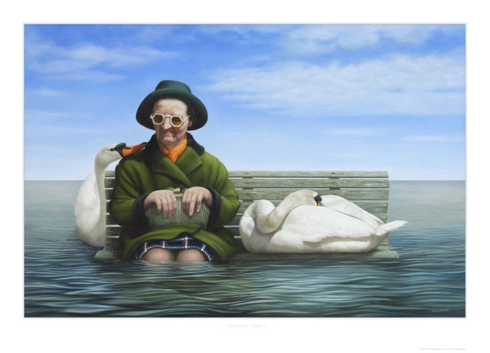 Liam Barr Turning Tide limited edition contemporary surrealist print at Parnell Gallery Auckland NZ