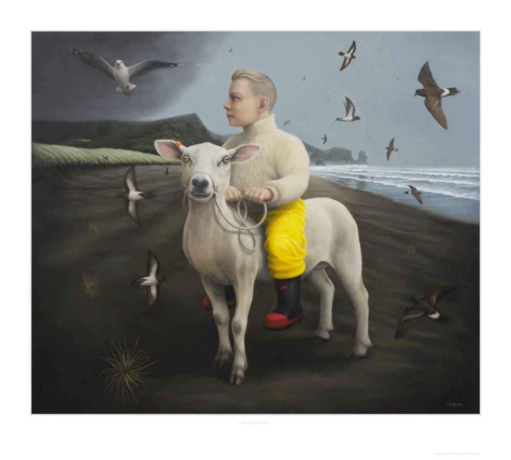 Liam Barr Windshift limited edition contemporary surrealist print at Parnell Gallery Auckland NZ