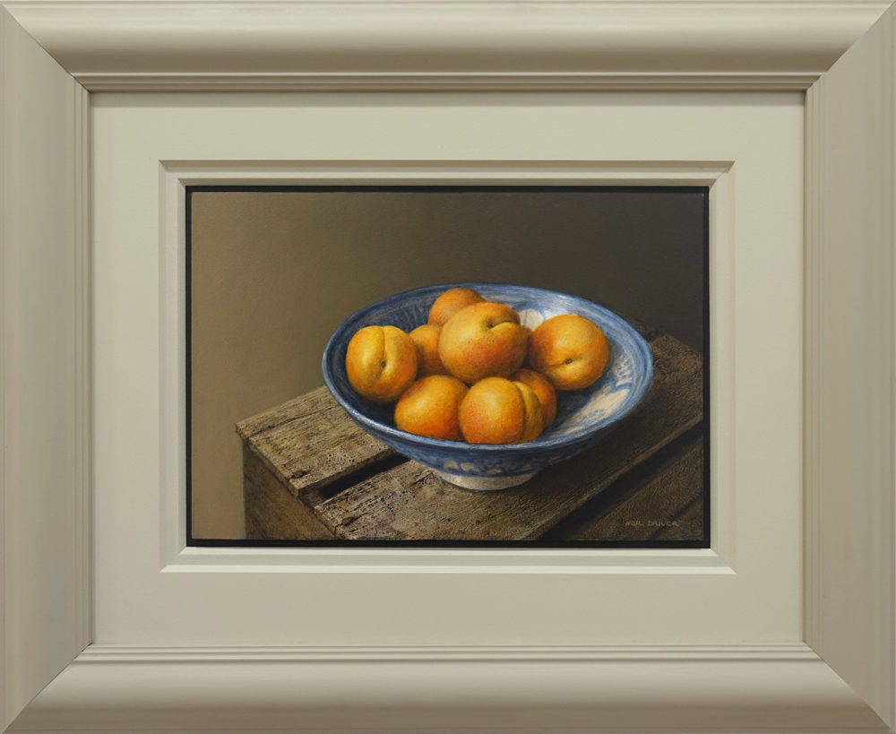 Apricots in Blue Bowl