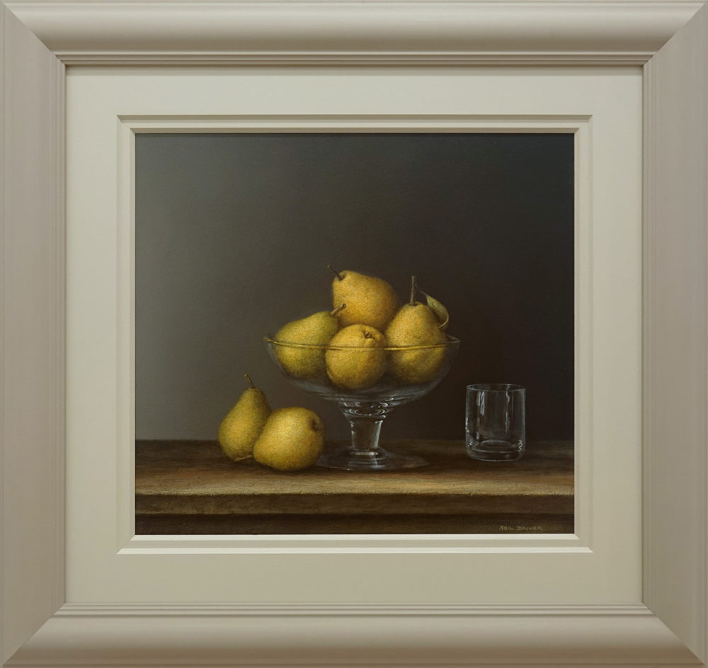 Pears in Glass Bowl