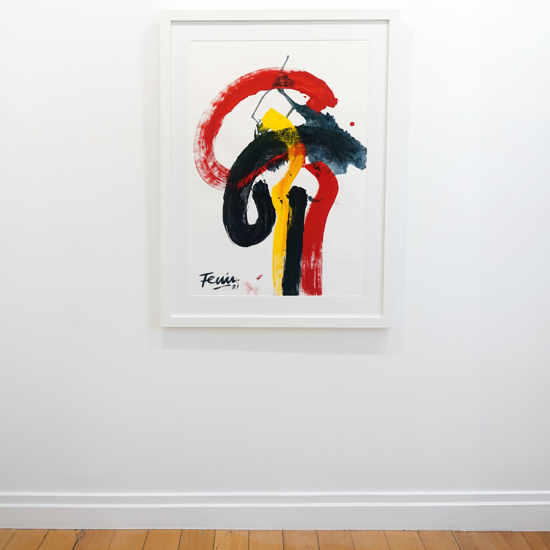 UNTITLED II BY FATU FEU’U, 2021, $8,900, ACRYLIC ON FABRIANO COTTON RAG PAPER, 980 X 680 MM