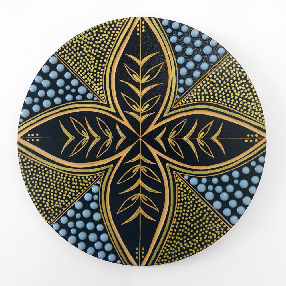 Flourish through Life - Navy Blue and Gold