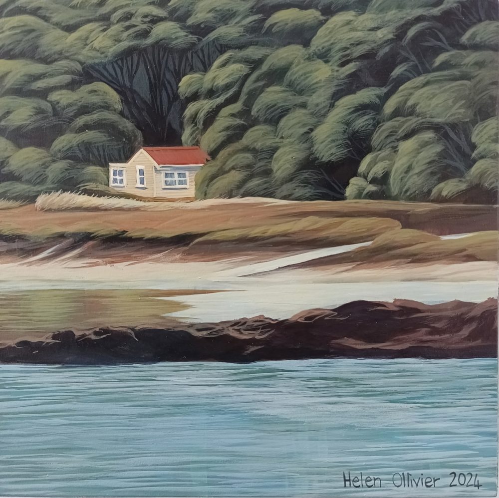 Helen Ollivier Rangitoto I Auckland New Zealand landscape painting at Parnell Gallery Auckland NZ