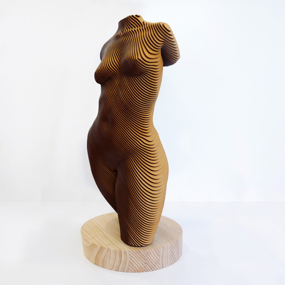 Olivier Duhamel Rosie (large) figurative sculpture at Parnell Gallery Auckland NZ