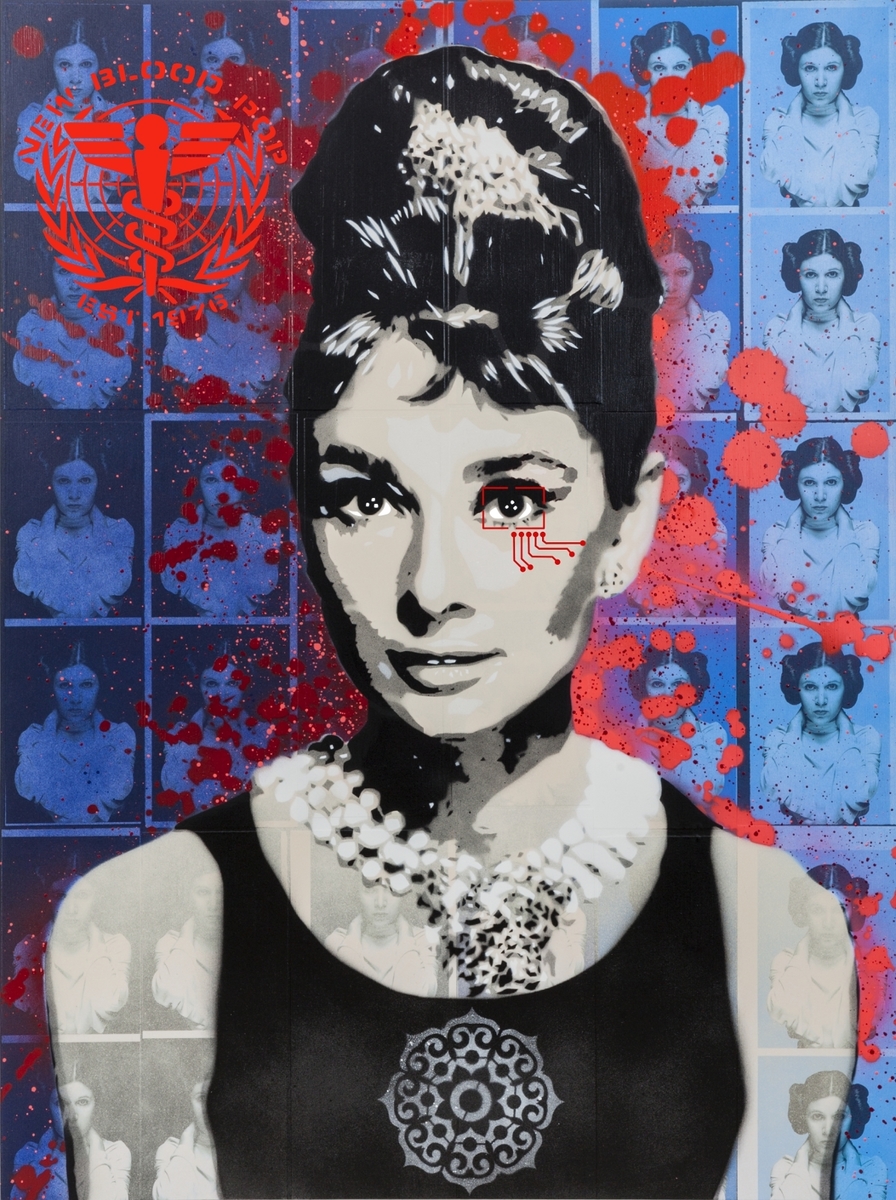 Brad Novak AKA New Blood Pop Society Girl 1.2(a) - BV limited edition fine art print at Parnell Gallery Auckland NZ